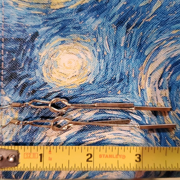 Knotted Chain Earrings Gold-plated - Picture 6 of 8